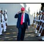 Donald Trump Saluting Navy Guard License Plate
