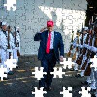 Donald Trump Saluting Navy Guard Jigsaw Puzzle