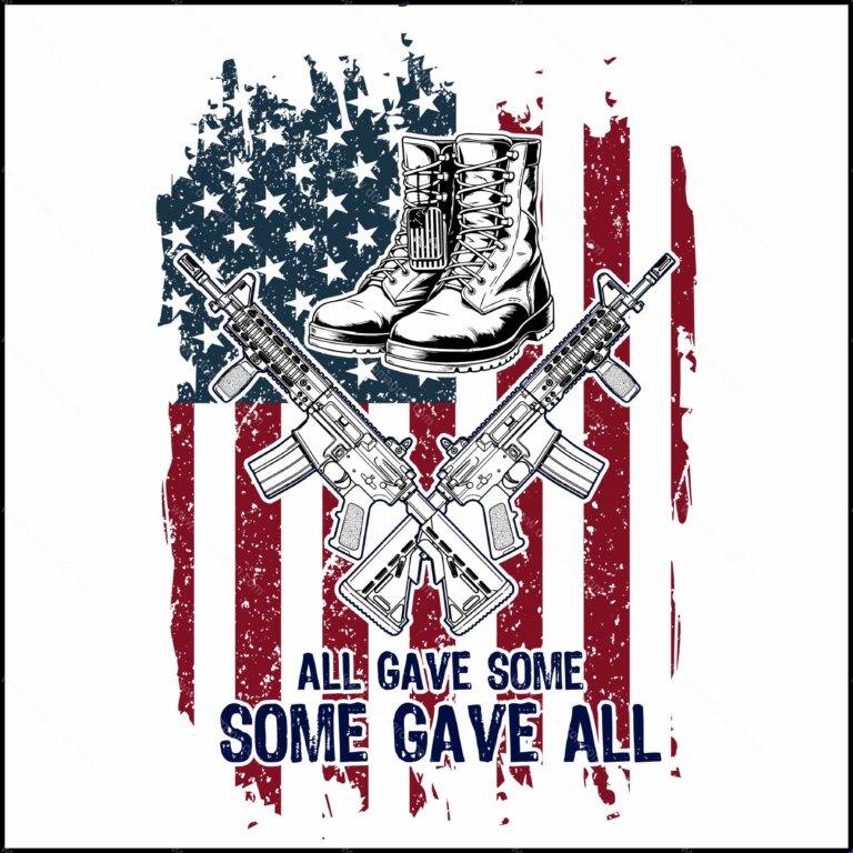 All Gave Some Some Gave All Veteran Direct to Film (DTF) Heat Transfer U-1178