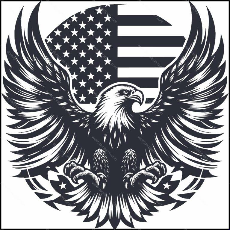 Eagle With American Flag Patriotic Direct to Film (DTF) Heat Transfer U-1172