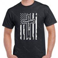 Faith Cross Flag Shirt U-1116