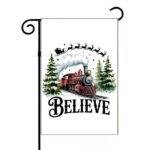 Believe North Pole Christmas Garden Flag H-1189