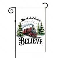 Believe North Pole Christmas Garden Flag H-1189