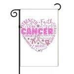 Breast Cancer Awareness Heart Garden Flag F-1181