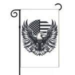 Eagle With American Flag Patriotic Garden Flag U-1172