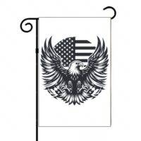 Eagle With American Flag Patriotic Garden Flag U-1172