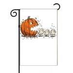 Pumpkin Eating Ghost Funny Halloween Retro Garden Flag H-1158