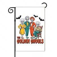 The Golden Ghouls Halloween Garden Flag H-1202