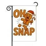 Oh Snap Ginger Bread Cookie Christmas Garden Flag H-1137