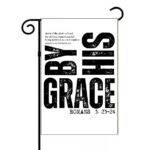 By His Grace Romans 3: 23-24 Garden Flag I-1121