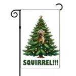 The Griswold Family Squirrel!!! Jumping From Christmas Tree Garden Flag H-1187