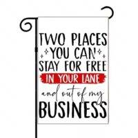 Two Places You Can Stay For Free Garden Flag S-1196