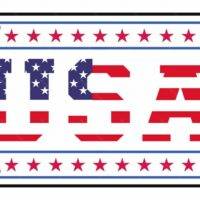 USA Patriotic License Plate U-1175