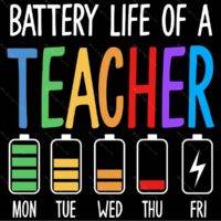 Battery Life Of A Teacher Metal Photo F-1126