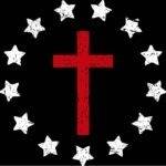 Betsy Ross Style Cross Metal Photo I-1120