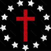 Betsy Ross Style Cross Metal Photo I-1120