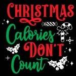 Christmas Calories Don't Count Metal Photo H-1164