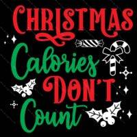 Christmas Calories Don't Count Metal Photo H-1164