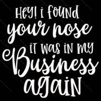 Hey I Found Your Nose Sarcastic Metal Photo S-1197