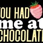 You Had Me At Chocolate Metal Photo C-1167