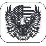 Eagle With American Flag Patriotic Mouse Pad U-1172