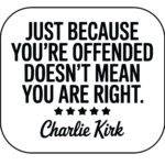Just Because You're Offended Doesn't Mean You Are Right Charlie Kirk Quote Mouse Pad Q-1143