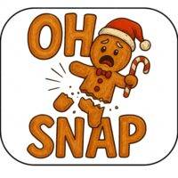 Oh Snap Ginger Bread Cookie Christmas Mouse Pad H-1137