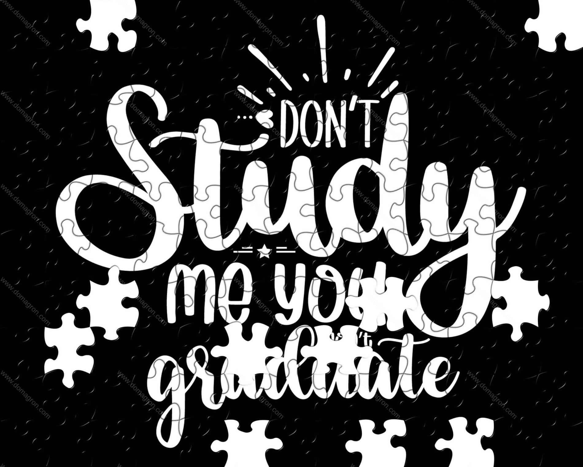Don't Study Me You Won't Graduate Jigsaw Puzzle S-1179