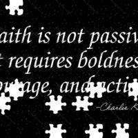 Faith Is Not Passive Charlie Kirk Quote Jigsaw Puzzle Q-1115