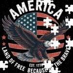 America 1776 Land Of The Free Home Of The Brave Jigsaw Puzzle U-1166