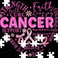 Breast Cancer Awareness Heart Jigsaw Puzzle F-1181