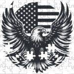 Eagle With American Flag Patriotic Jigsaw Puzzle U-1172