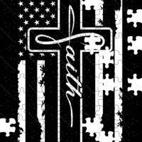Faith Cross Flag Jigsaw Puzzle U-1116