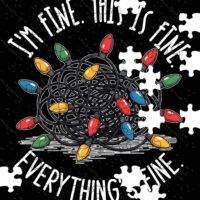 I'm Fine. This is Fine. Everything's Fine. Funny Christmas Jigsaw Puzzle H-1124