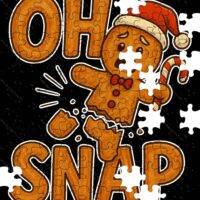 Oh Snap Ginger Bread Cookie Christmas Jigsaw Puzzle H-1137