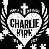 Charlie Kirk Forever In Our Hearts Memorial Jigsaw Puzzle U-1122