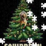 The Griswold Family Squirrel!!! Jumping From Christmas Tree Jigsaw Puzzle H-1187