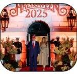 Donald Trump and Melania Trump at 2025 White House Halloween Mouse Pad