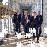 Trump Giving Tour Of President Photo Avenue With Senators Jigsaw Puzzle