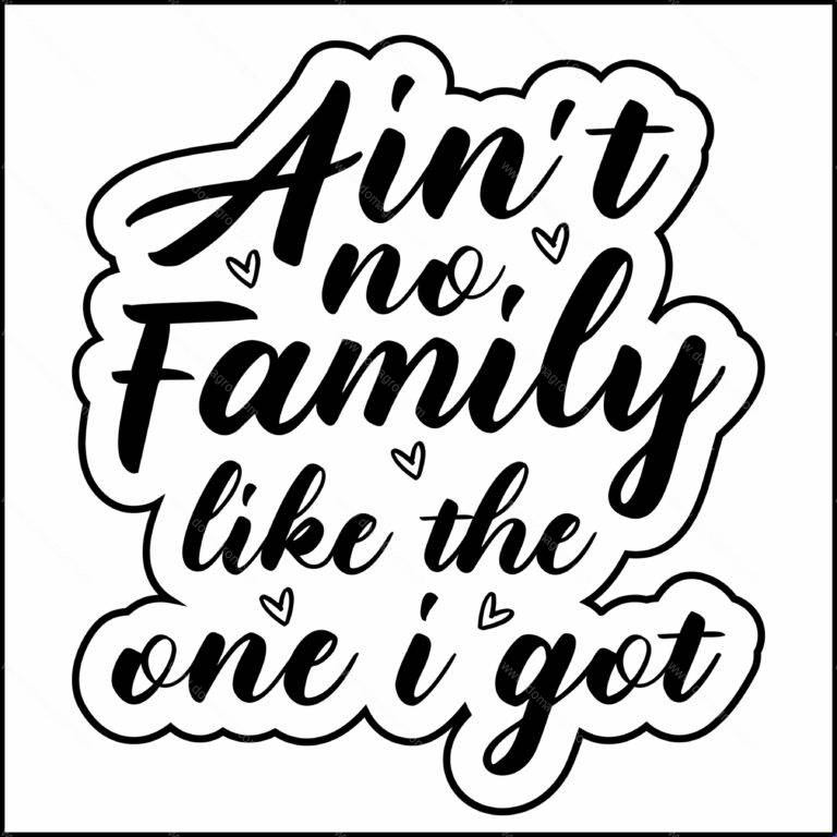 Ain't No Family Like The One I Got Direct to Film (DTF) Heat Transfer F-1264