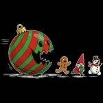 Christmas Ball Chasing Christmas Figures Direct to Film (DTF) Heat Transfer H-1257