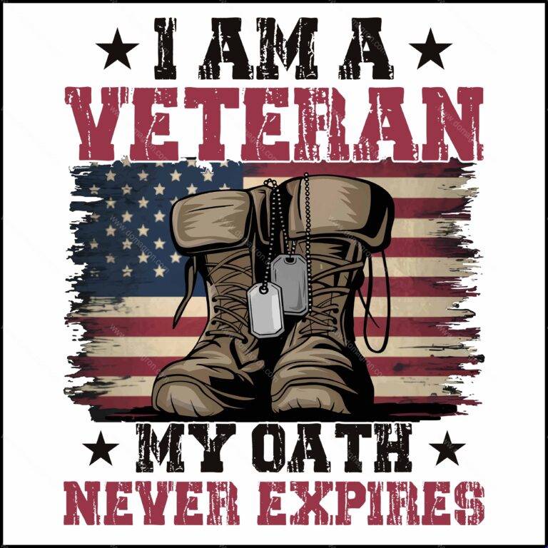 I Am A Veteran Direct to Film (DTF) Heat Transfer U-1227