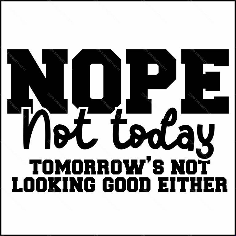 Nope Not Today Direct to Film (DTF) Heat Transfer S-1242