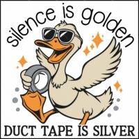 Silence Is Golden Direct to Film (DTF) Heat Transfer S-1236