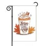 Jesus Fills My Cup Psalm 23:5 Garden Flag I-1243