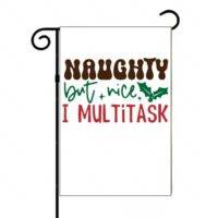 Naughty But Nice Christmas Garden Flag H-1238