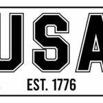 USA 1776 License Plate U-1233