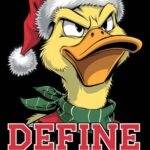 Define Naughty Christmas Duck Metal Photo H-1261