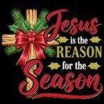Christmas Cross Jesus Is The Reason Metal Photo H-1217