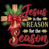Christmas Cross Jesus Is The Reason Metal Photo H-1217